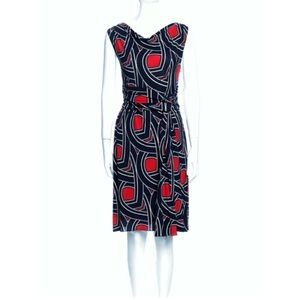 Vintage Moschino cheapandchic cowl neck printed dress